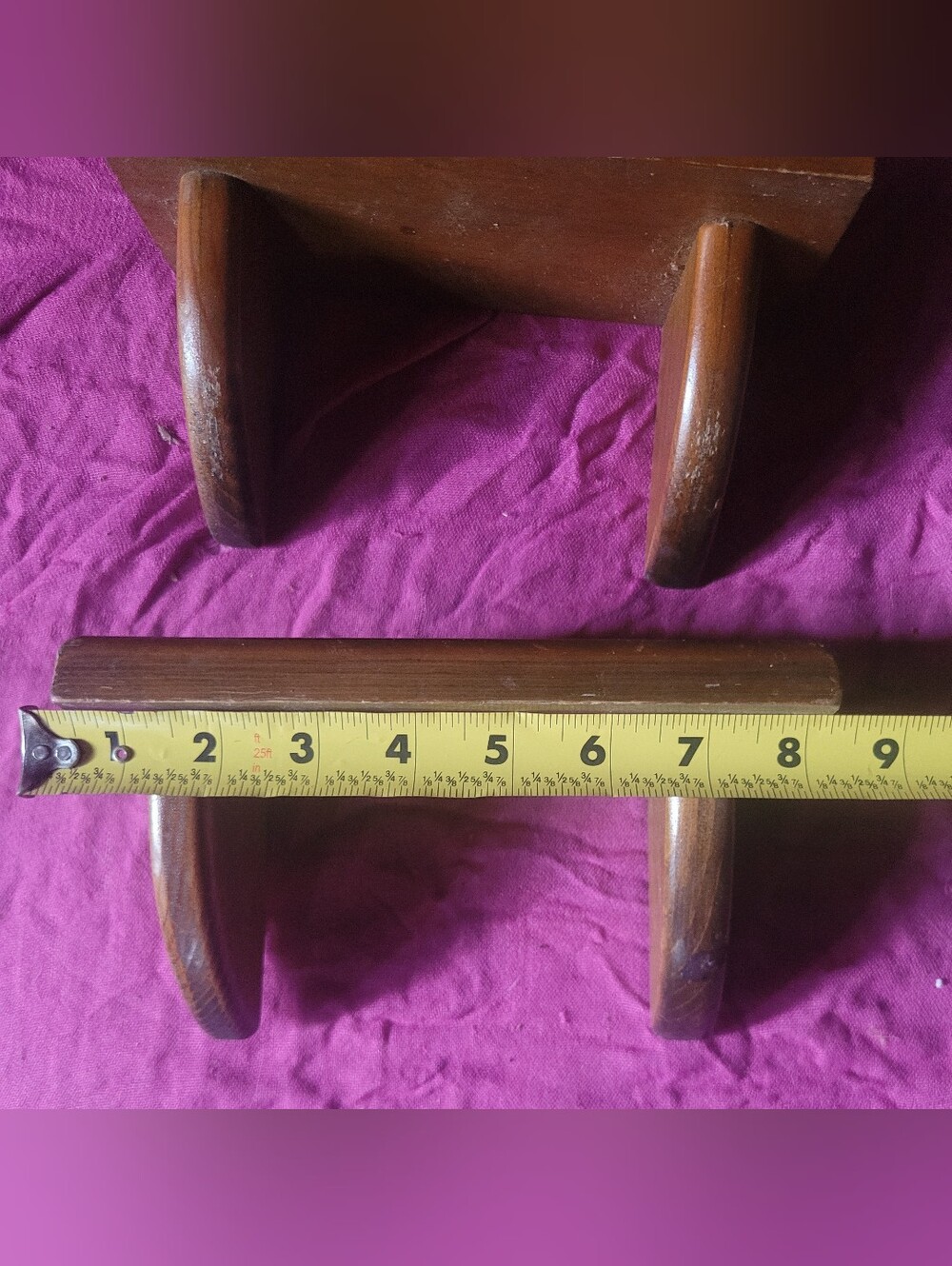 Vintage Solid Wood Small Wall Shelf 8" Decor Trinket set of 2 Country rustic